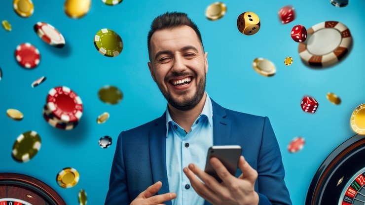 Pengguna membaca loyalitas di ponsel